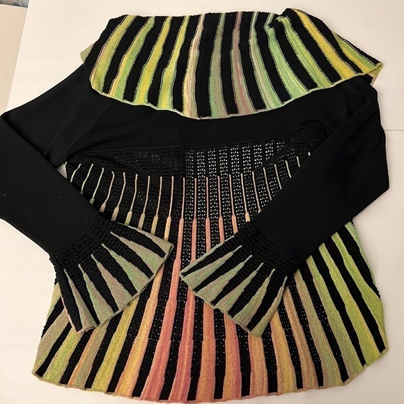 Sabri Ozel Angel Made In ITALY sweater Jacket Large multicolor Boho - Picture 5 of 8